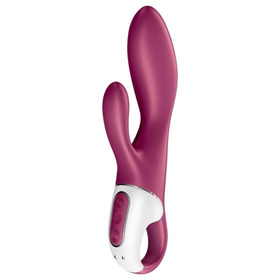 Satisfyer Heated Affair - vyhřívaný vibrátor s klitorálním ramenem (červený)
