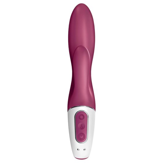 Satisfyer Heated Affair - vyhřívaný vibrátor s klitorálním ramenem (červený)