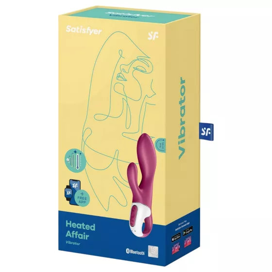 Satisfyer Heated Affair - hřejivý vibrátor s raménkem na klitoris (červený)