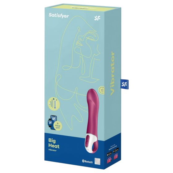 Satisfyer Big Heat - dobíjecí, vyhřívaný vibrátor na bod G (červený)