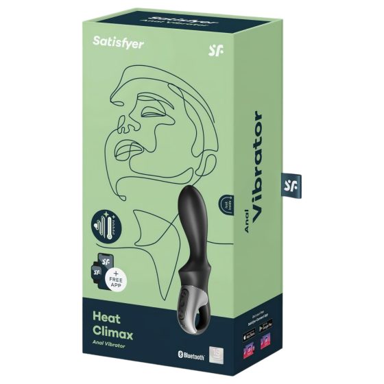 Satisfyer Heat Climax - chytrý, vyhřívaný anální vibrátor (černý)