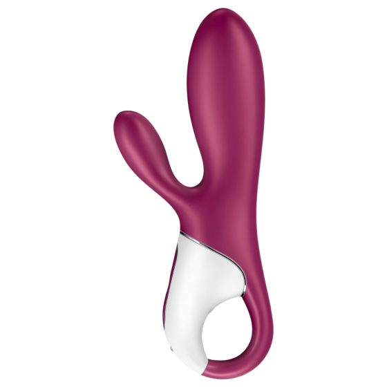Satisfyer Hot Bunny - vibrátor na klitoris s ohřevem a ramenem - červený