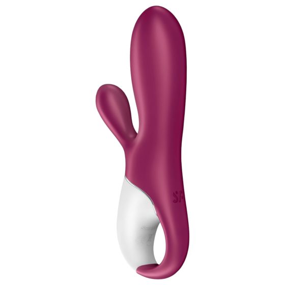 Satisfyer Hot Bunny - chytrý vyhřívací vibrátor s klitorální zahnutím (červený)