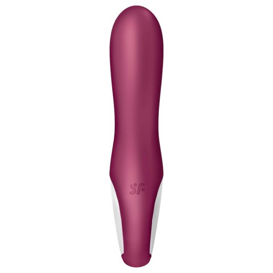 Satisfyer Hot Bunny - chytrý vyhřívací vibrátor s klitorální zahnutím (červený)
