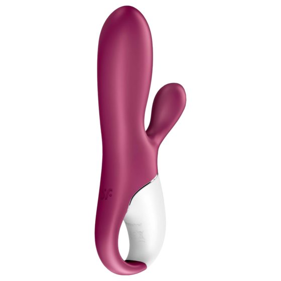 Satisfyer Hot Bunny - chytrý vyhřívací vibrátor s klitorální zahnutím (červený)