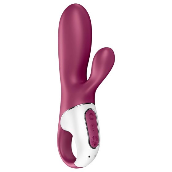 Satisfyer Hot Bunny - vibrátor na klitoris s ohřevem a ramenem - červený