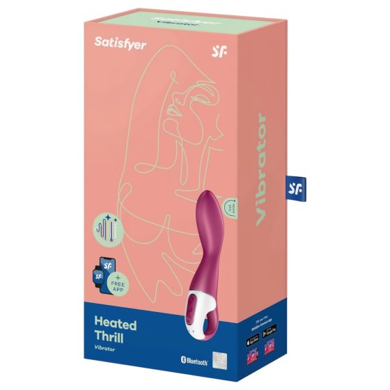 Satisfyer Heated Thrill - chytrý zahřívací vibrátor - červený