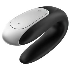   Satisfyer Double Fun - chytrý, vodotěsný párový vibrátor (černý)