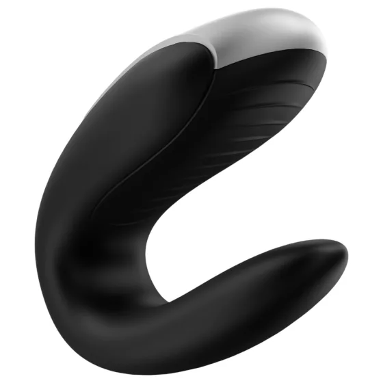 Satisfyer Double Fun - párový vibrátor ovládaný aplikací (černý)