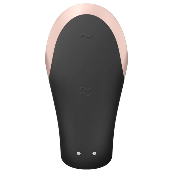 Satisfyer Double Love - chytrý párový vibrátor s dálkovým ovládáním (černý)