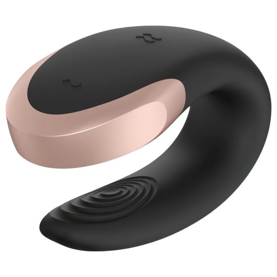 Satisfyer Double Love - chytrý párový vibrátor s dálkovým ovládáním (černý)