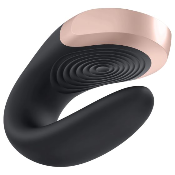 Satisfyer Double Love - chytrý párový vibrátor s dálkovým ovládáním (černý)