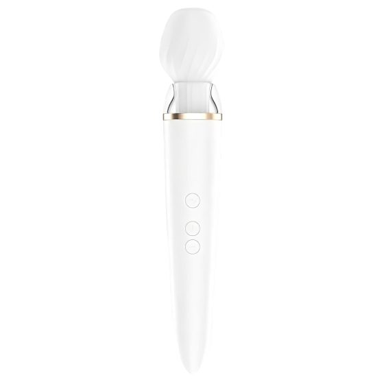 Satisfyer Double Wand-er - inteligentní masážní vibrátor (bílý)