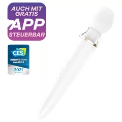   Satisfyer Double Wand-er - masážní vibrátor ovládaný aplikací (bílý)
