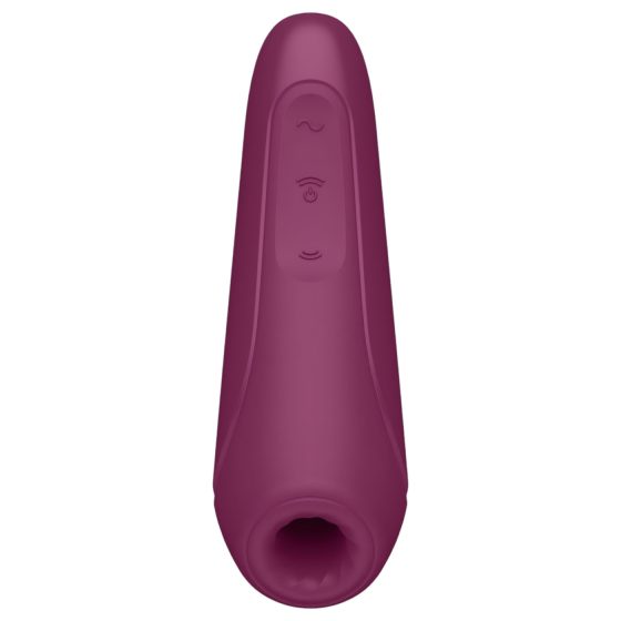 Satisfyer Curvy 1+ - chytrý podtlakový stimulátor klitorisu (červený)