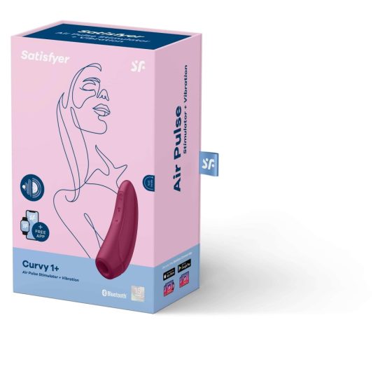 Satisfyer Curvy 1+ - nabíjecí, vodotěsný smart vibrátor na stimulaci klitorisu (červená růže)