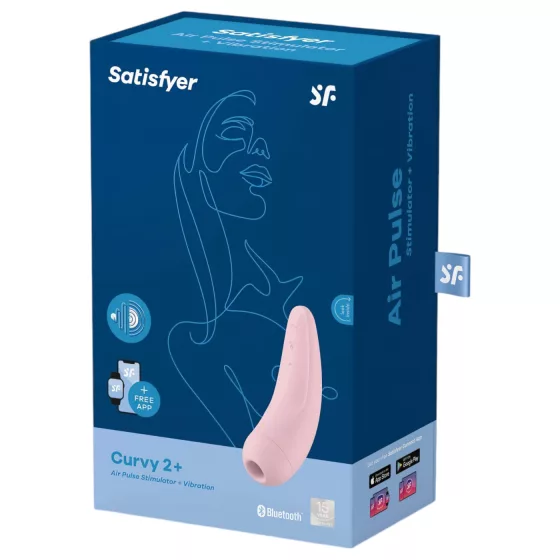 Satisfyer Curvy 2+ - chytrý stimulátor klitorisu na vlny vzduchu - růžový