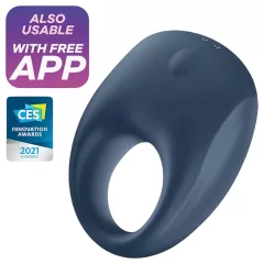   Satisfyer Strong One - vibrační erekční kroužek pro muže s ovládáním aplikací (modrý)