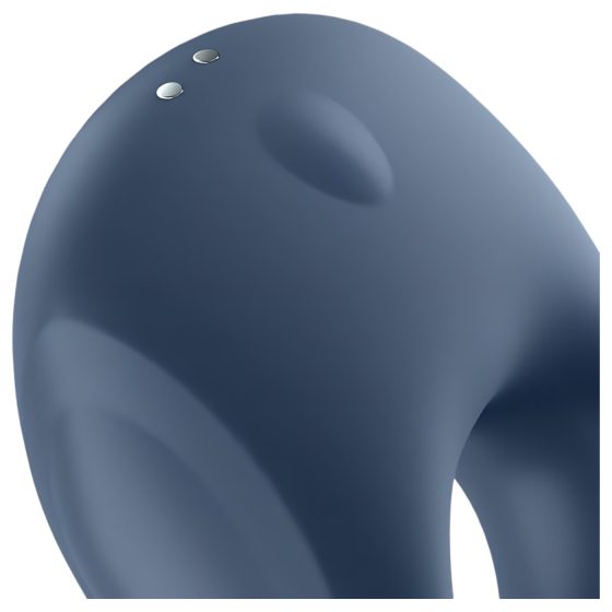 Satisfyer Strong One - chytrý vibrační kroužek na penis (modrý)