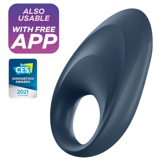 Satisfyer Mighty One - Vibrační erekční kroužek pro muže ovládaný aplikací (modrý)