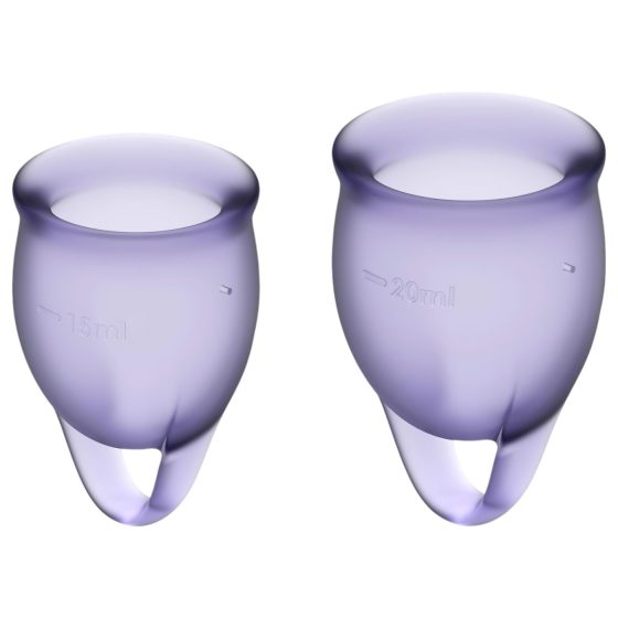 Satisfyer Feel Confident - sada menstruačních kalíšků (fialová)
