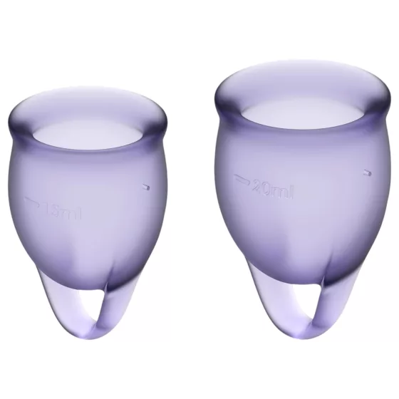Satisfyer Feel Confident - menstruační kalíšek sada - fialová