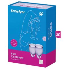   Satisfyer Feel Confident - sada menstruačních kalíšků (fialová)