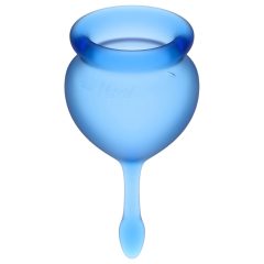   Satisfyer Feel Good - menstruační kalíšky sada (modrá) - 2 ks