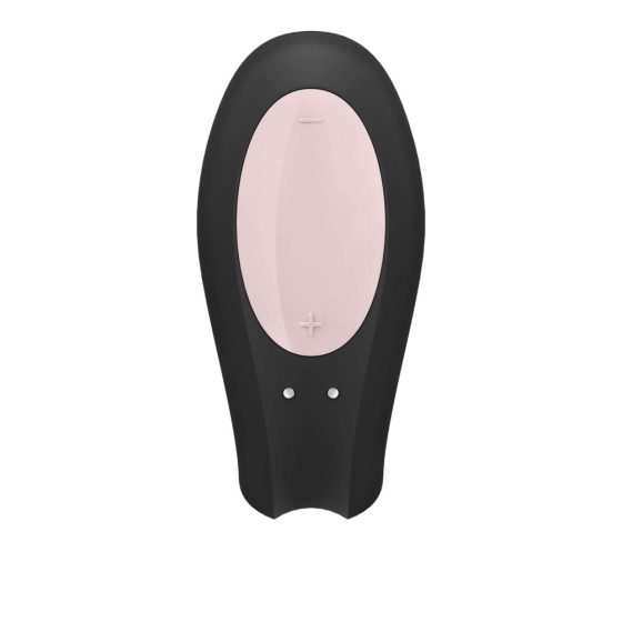 Satisfyer Double Joy - nabíjecí, vodotěsný, smart párový vibrátor (černý)