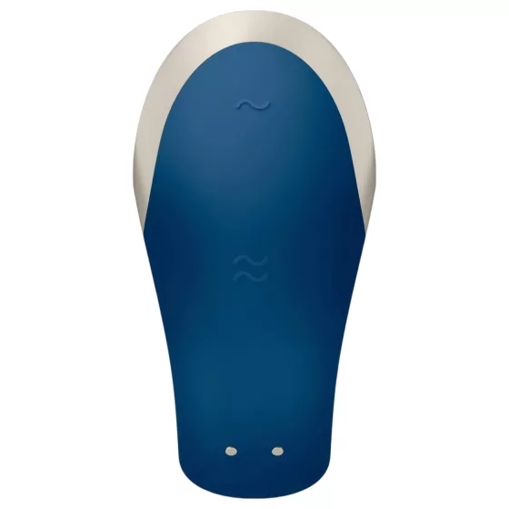 Satisfyer Double Love - párový vibrátor ovládaný aplikací (modrý)