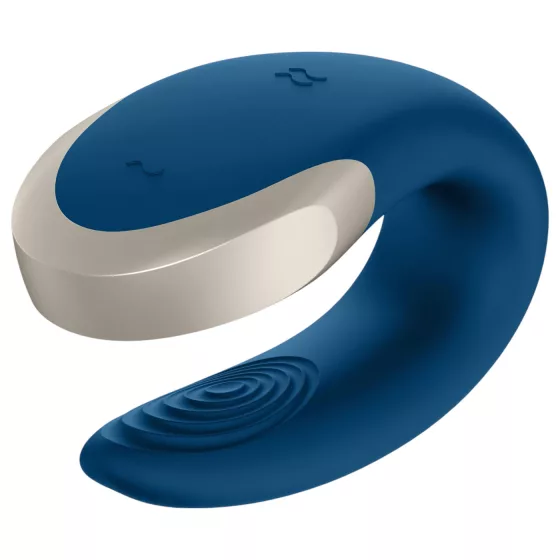 Satisfyer Double Love - párový vibrátor ovládaný aplikací (modrý)