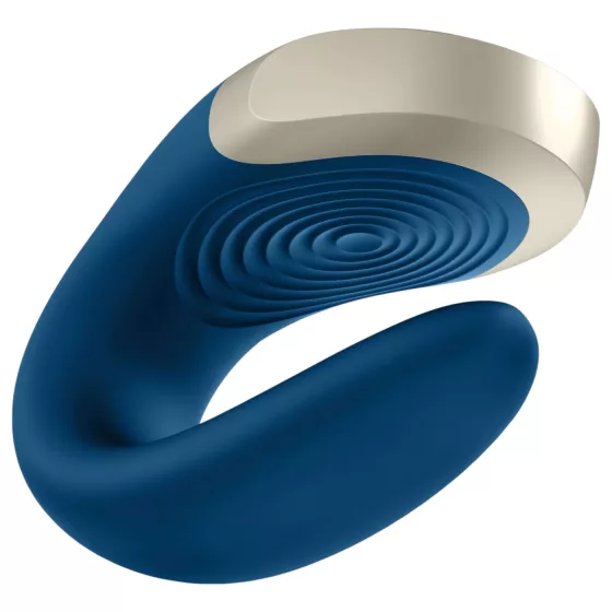 Satisfyer Double Love - párový vibrátor ovládaný aplikací (modrý)