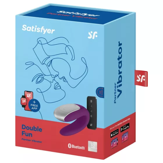 Satisfyer - párový vibrátor s aplikací - fialový