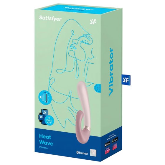 Satisfyer Heat Wave - chytrý, vyhřívaný, ramenní vibrátor (béžový)