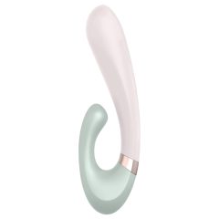   Satisfyer Heat Wave - chytrý hřejivý vibrátor s ramenem (mátový)
