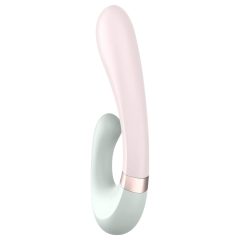   Satisfyer Heat Wave - chytrý hřejivý vibrátor s ramenem (mátový)