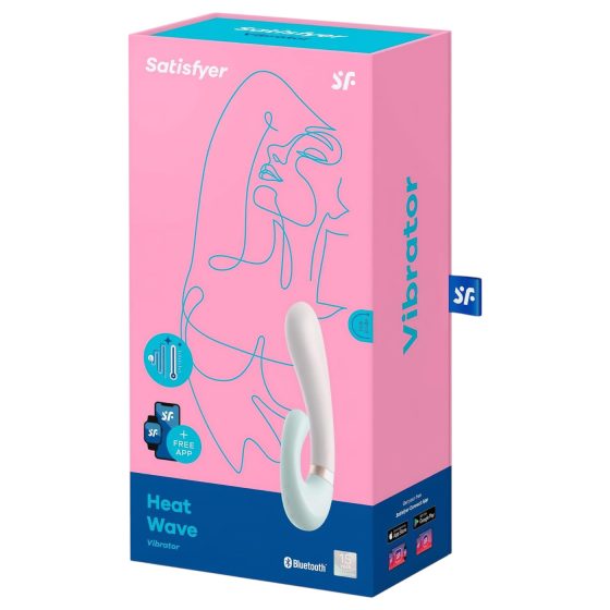 Satisfyer Heat Wave - chytrý hřejivý vibrátor s ramenem (mátový)