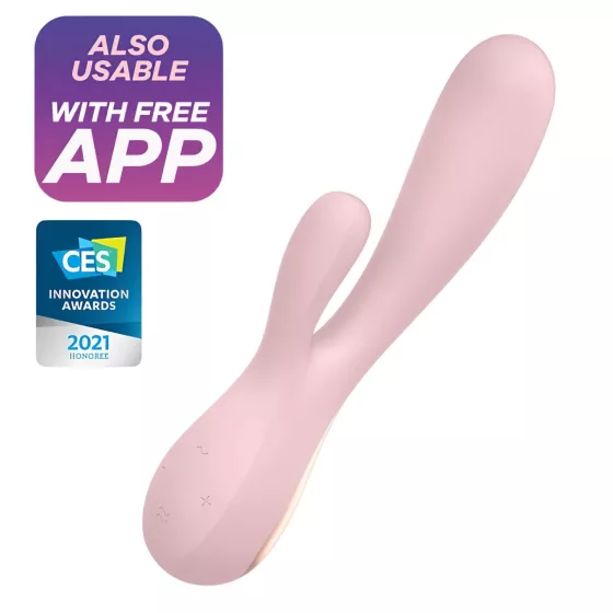 Satisfyer Mono Flex - chytrý vodotěsný vibrátor (růžový)