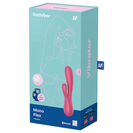 Satisfyer - vibrátor Mono Flex - vodotěsný, chytrý, červený