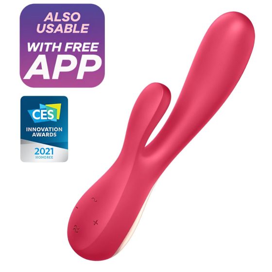 Satisfyer - vibrátor Mono Flex - vodotěsný, chytrý, červený