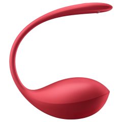   Satisfyer Shiny Petal - vibrační vajíčko s dálkovým ovládáním - červené