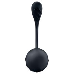   Satisfyer Ribbed Petal - rádiové vibrační vajíčko (černé)