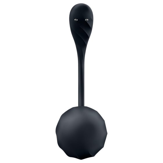 Satisfyer - vibrační vajíčko s dálkovým ovládáním - vroubkované - černé