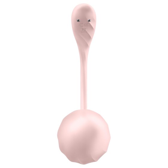Satisfyer Ribbed Petal - vibrační vajíčko s rádiovým ovládáním (růžová)