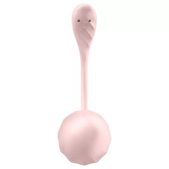 Satisfyer Ribbed Petal - nositelné vibrační vajíčko s rádiovým ovládáním (růžové)