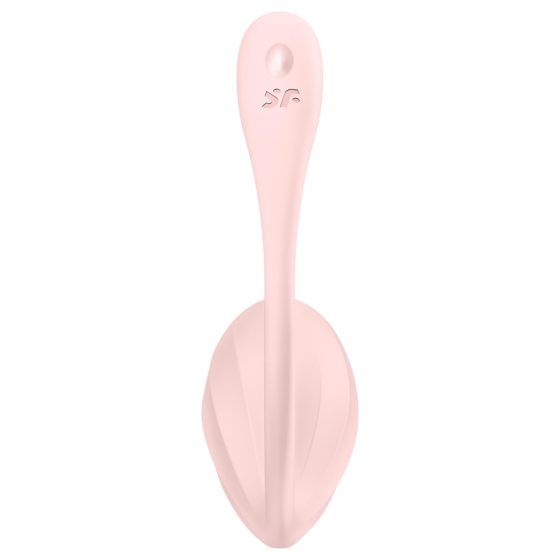 Satisfyer Ribbed Petal - vibrační vajíčko s rádiovým ovládáním (růžová)