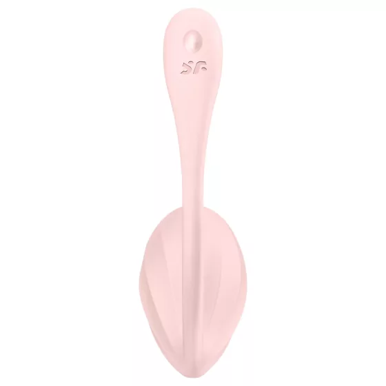 Satisfyer Ribbed Petal - nositelné vibrační vajíčko s rádiovým ovládáním (růžové)