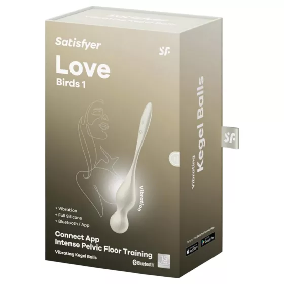Satisfyer Love Birds 1 - vibrační venušiny kuličky ovládané aplikací (bílé)