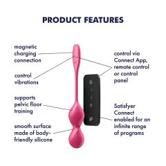   Satisfyer Love Birds 2 - chytré vibrační venušiny kuličky (růžové)