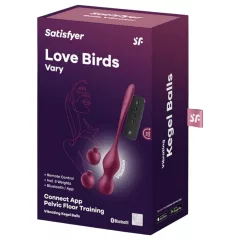  Satisfyer Love Birds Vary - vibrační venušiny kuličky ovládané aplikací (červené)